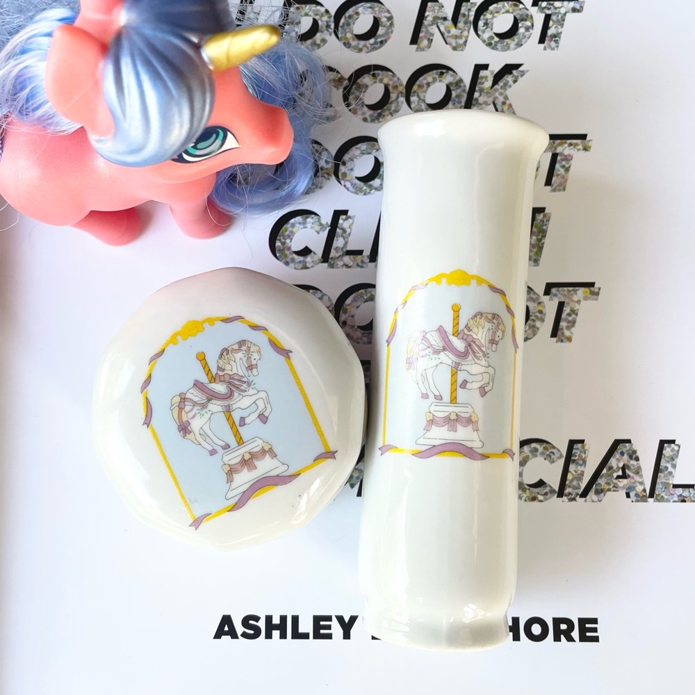 Unicorn Carousel Pill Box, Jewelry & Make up Holder Set